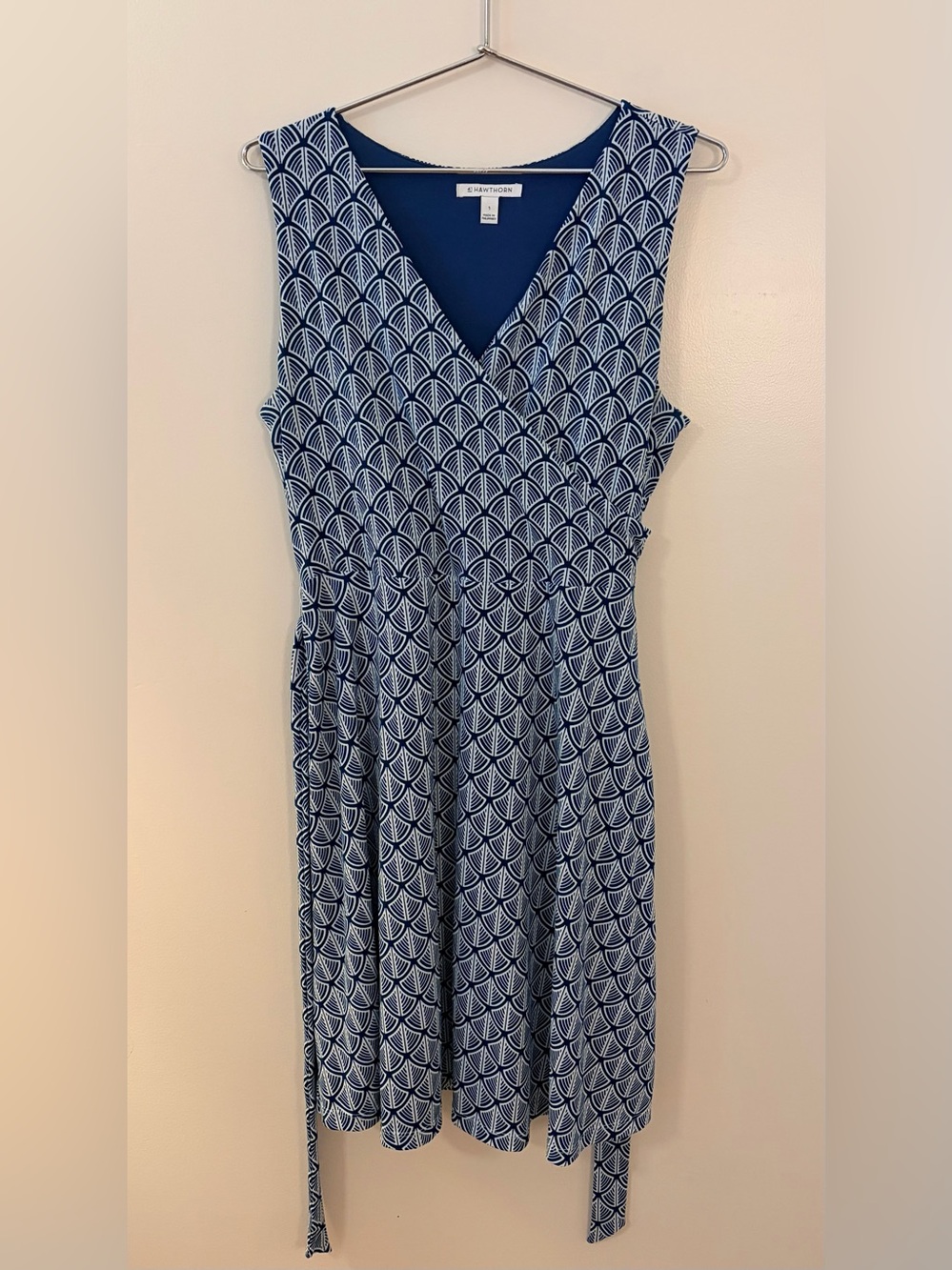 41 Hawthorn Sleeveless Wrap Dress, Size L